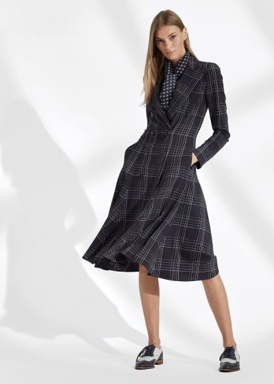 Vestido Ralph Lauren Zoie Plaid Wool Day Mulher 30465-FZGA